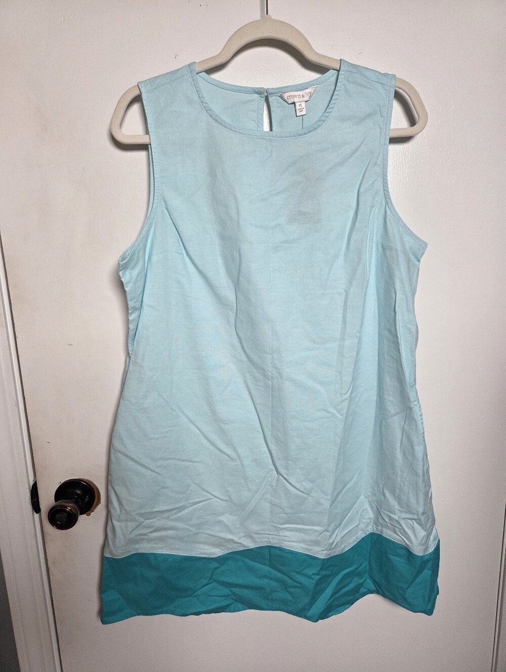 Crown & Ivy Sleeveless Colorblock Dress Size PL NWT